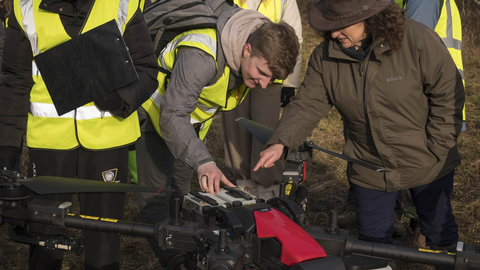 Drone seeding\XAG Training at HAU\Woodland Trust Drone training \Pine Weevil Project