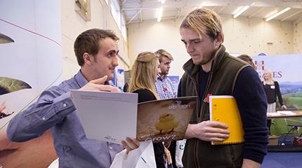 More than 90 companies visited Harper Adams University on November 11 for the biggest careers and placement fair ever held on campus.
More than 90 employers at Careers Fair 2014 (video)