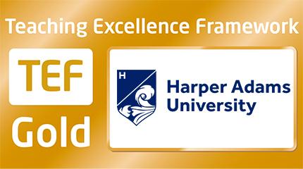 Harper Adams University is today confirmed as one of the UK’s leading universities for agri-food higher education thanks to a Gold rating from the Teaching Excellence Framework (TEF).
Harper leads the field - striking gold in TEF ratings