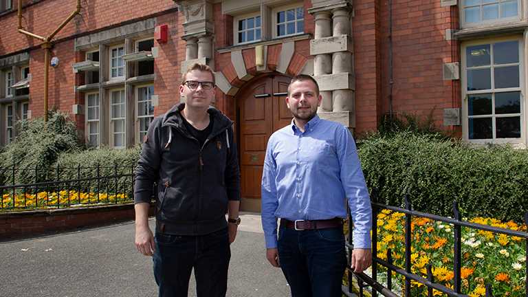 Cornelius Werring and Niklas Rietmann from Germany are participating in a partnership exchange between Harper Adams University and Osnabrück University of Applied Sciences which will see them graduate with two master's degrees each. Double degrees for Cornelius and Niklas