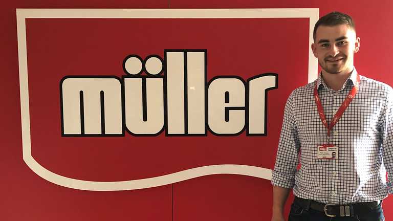 Adam Stephen, 22, successfully improved the Overall Equipment Effectiveness of Muller manufacturing and has created vast sustained improvement to the Telford branch of the business. Placement year success for Engineering student at Muller