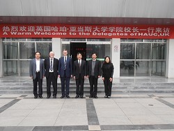 The Principal, Professor Brian Revell and members of staff at Beijing Agricultural University The Principal, Professor Brian Revell and members of staff at Beijing Agricultural University