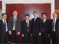 The Principal with President of Huazhong Agricultural University, Professor Deng Xiuxin (third from left), at the signing of the collaborative agreement The Principal with President of Huazhong Agricultural University, Professor Deng Xiuxin (third from left), at the signing of the collaborative agreement