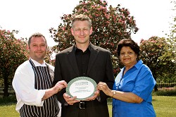 Head Chef Wayne Wright, Catering Manager David Nuttall and Food & Beverage Service Manager Priti Vishwabhan Head Chef Wayne Wright, Catering Manager David Nuttall and Food & Beverage Service Manager Priti Vishwabhan