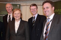 L-R Professor Simon Blackmore, Baroness Byford, Dr David Llewellyn and Julian Sturdy MP
