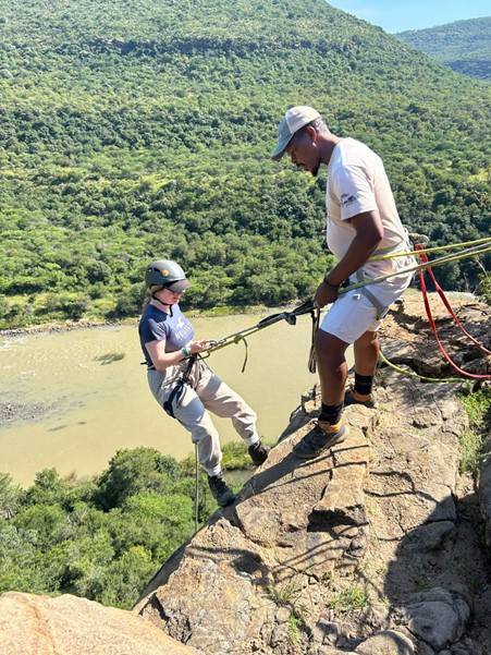 The start of the wheelbarrow racing! 