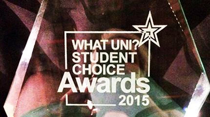Top for student support, runner-up University of the Year in Student Choice Awards