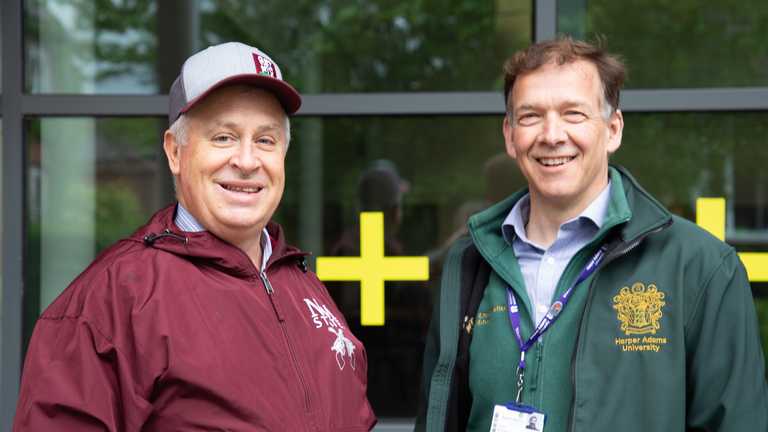 New Mexico Secretary of Agriculture Jeff Witte and Professor of Crop Science Jim Monaghan