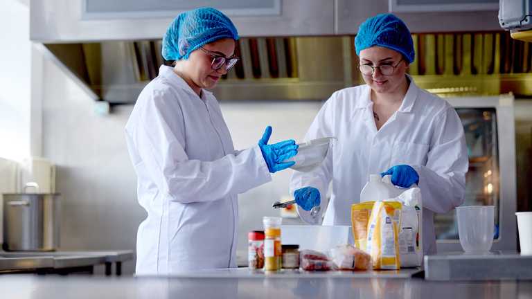 Students developing new products in the Harper Adams Food Academy