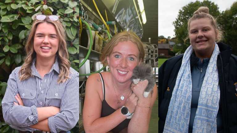 Shortlisted for BFA Ag student of the year are, from left: Emma Burgess, Betty Battarbee and Faith Hepple.