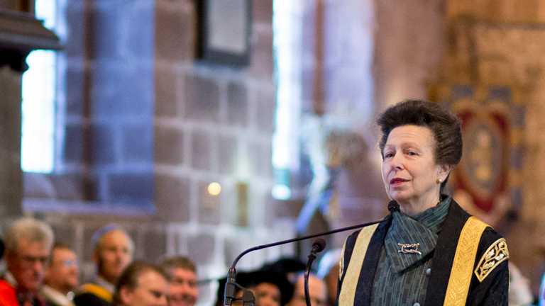 Her Royal Highness, The Princess Royal, at her installation as the first Chancellor of Harper Adams University.