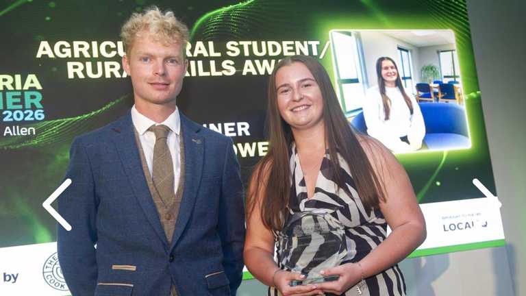 Megan Powell at the awards ceremony