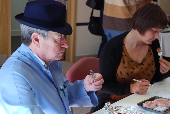 Keith Fisher testing some samples