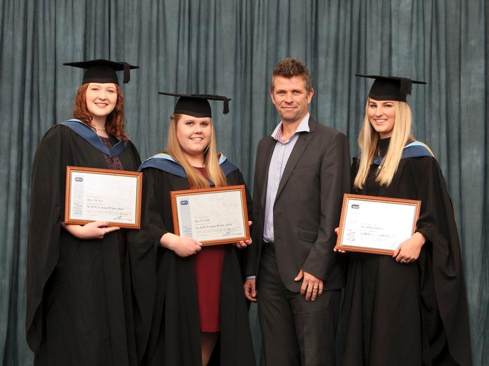 Lee Stewart with the prize winners