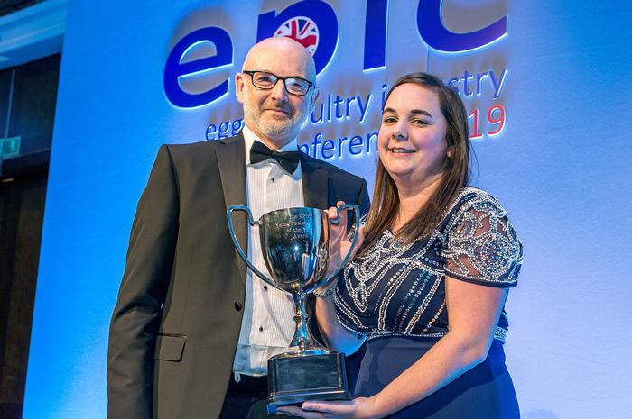 Aimee Mahony receives her award