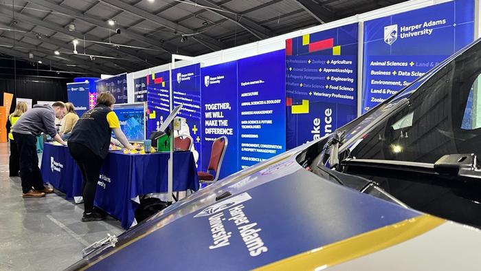 The Harper Adams stand at the Telford Skills Show 2025