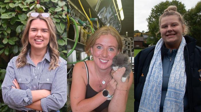 Shortlisted for BFA Ag student of the year are, from left: Emma Burgess, Betty Battarbee and Faith Hepple.