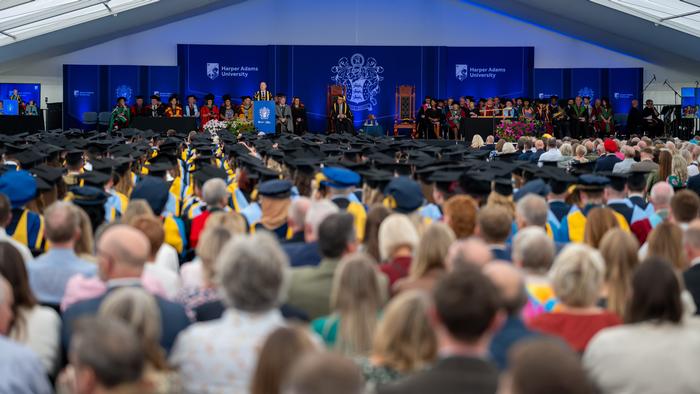 The 2025 graduation ceremony at Harper Adams University