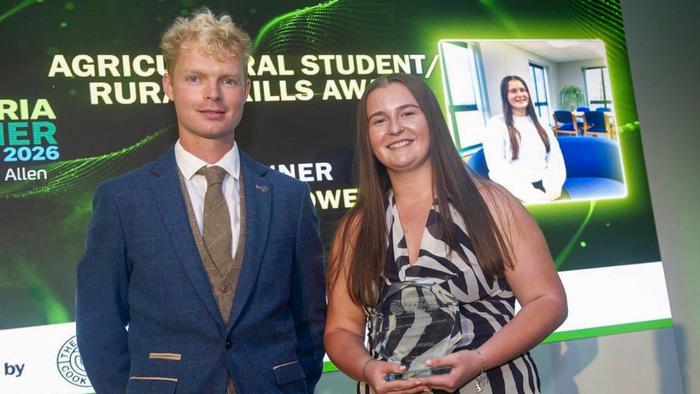 Megan Powell at the awards ceremony