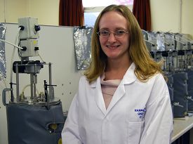 Marie Kirby at work in the lab.